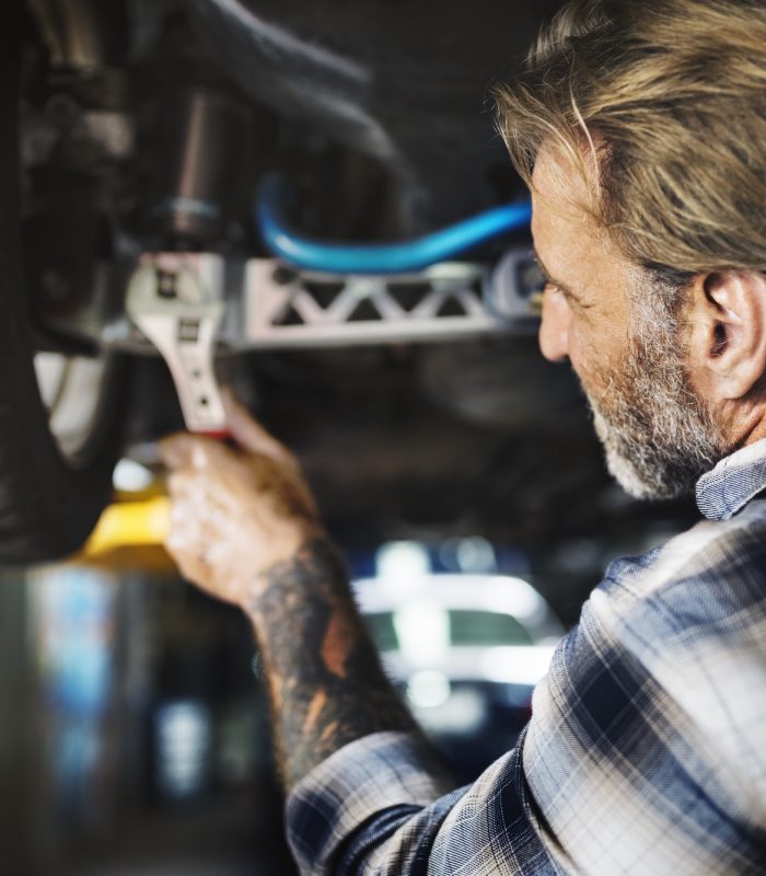 Garage Motor Maintenance Mechanic Fixing Spare Concept